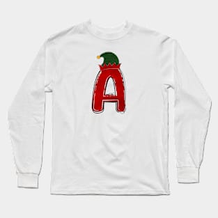 Letter A - Christmas Letter Long Sleeve T-Shirt